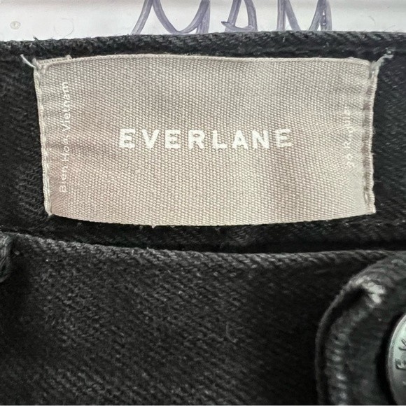 Everlane Black High Rise Kick Crop Jeans - 26 - Picture 7 of 12